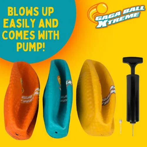 Bolas De Playground Gaga: 3 Unidades Con Bomba De Aire