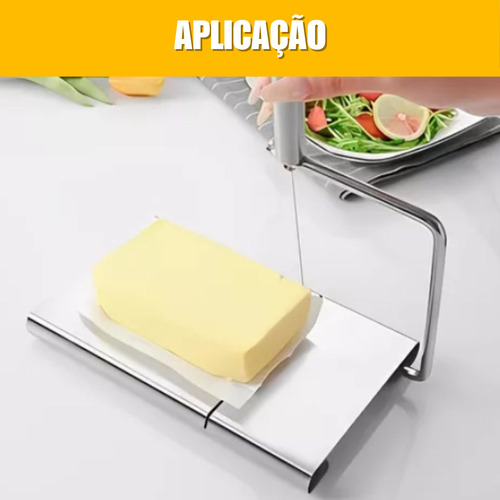 Fatiador Cortador Fio Aço Inox Multifuncional Queijo Manual Snel Home