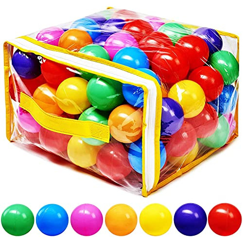 Paquete De 100 Pelotas Sin Bpa 7 Colores Para Piscina