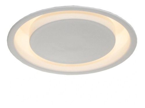 Plafon De Embutir Luz Indireta Diam 43cm Eclipse+ 3 Lâmpadas Estrutura Branco