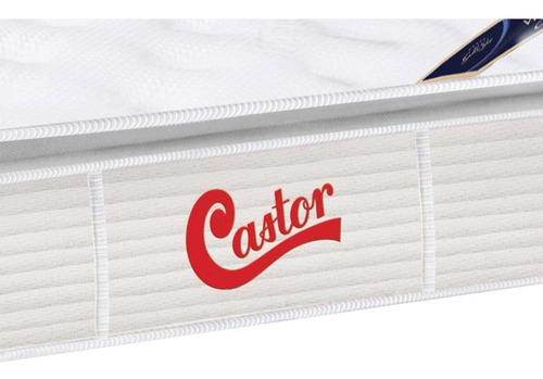 Conjunto Box Solteiro: Colchão Molas Ensacadas Castor Pocket