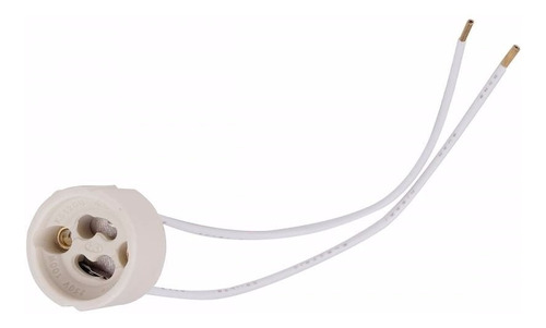 Zocalo Ceramico Gu10 Portalamparas C/ Cable 220v Dicro Ar111