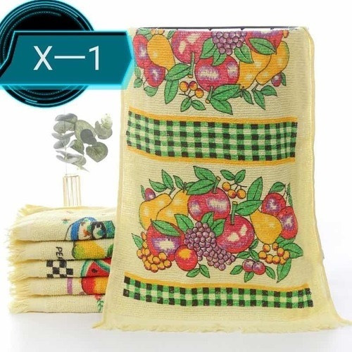 Imagen 4 de 5 de Set 12 Paños De Cocina Con Fleco Toalla Estampados X-1