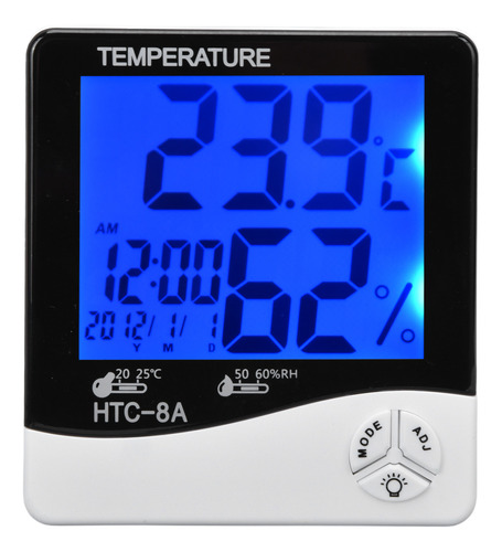 Monitor De Temperatura Ambiente, Luz Led, Retroiluminación,