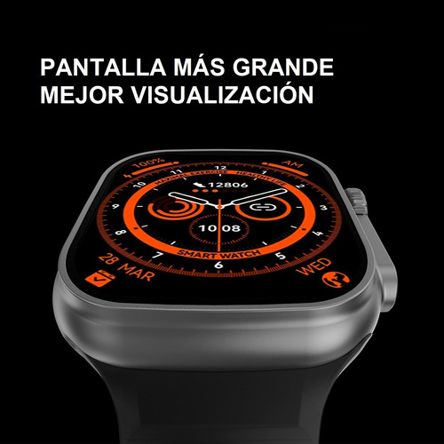 Reloj Smartwatch Inteligente Dt8 Ultra Con Llamadas Negro