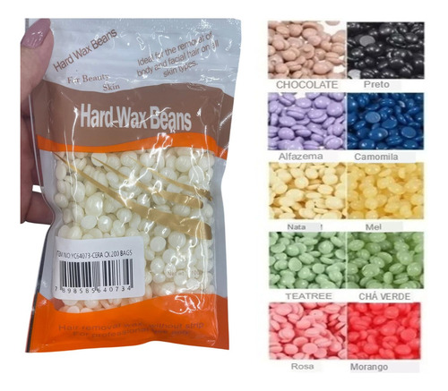 02 Saco Cera Depilatória Elastica Grãos Tipo Feijão Natural