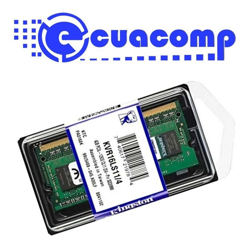 Memoria Ram Kingston Ddr3 4gb Pc3l-12800 1600m Sodimm Laptop