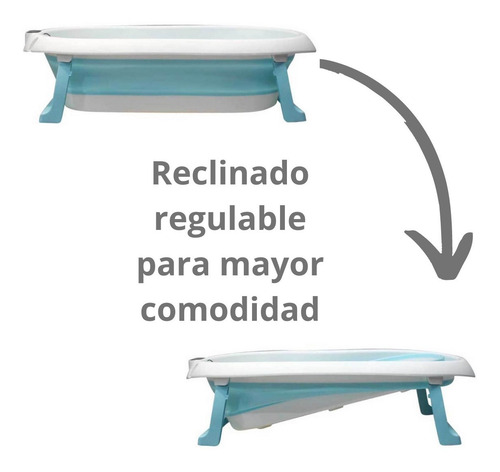 Imagen 3 de 8 de Bañera Para Bebe Tatetí Plegable Con Soporte Reductor Azul