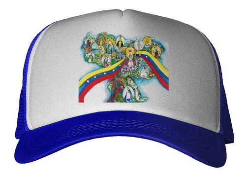 Gorra Virgen De Venezuela Mapa Bandera Dibujo