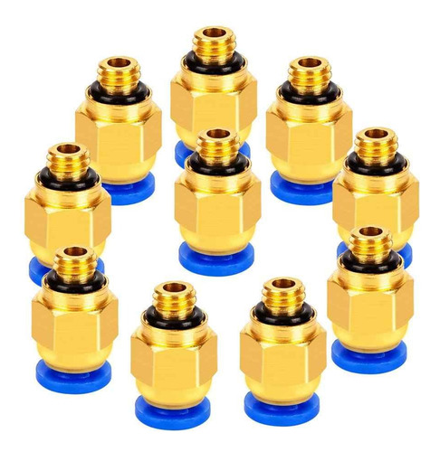 ..:: Racor Acople Pc4-m6 Tamaño 4mm Con Clip Azul ::..