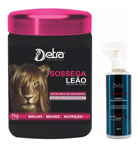 Detra Hair Sossega Leão 1kg + Primer Uso Obrigatório200ml
