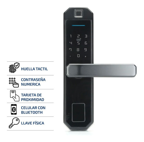 Imagen 2 de 8 de Cerradura Biometrica Digital Smart Huella Tarjeta App Seguro