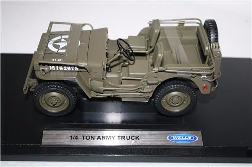 Jeep Willy's Jeep Us Army 1/4 Truck Green 1/18 Guerra