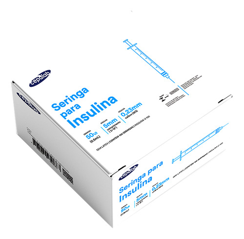 Seringa Insulina/toxina 0,5ml 5mmx0,23mm Ultrafina C/100 Und