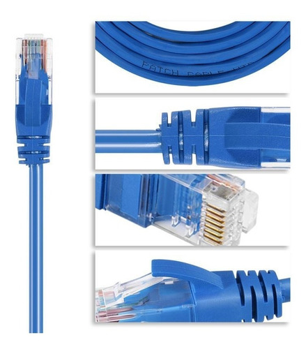 Cable De Red Utp Conectores Rj45 Cat5 - 1 Metros