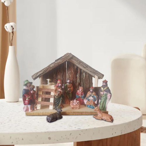 Cristo Natividad Escena Estatua Jesús Pesebre Nacimiento