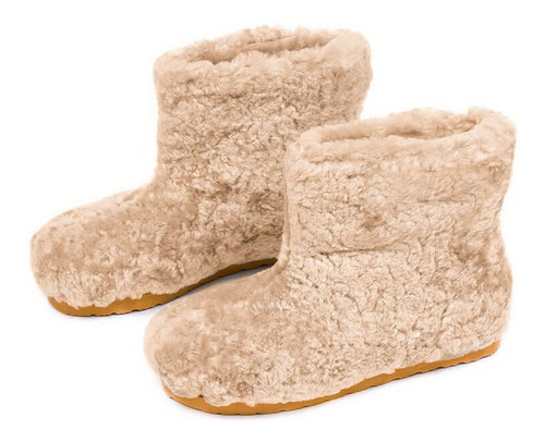 Pantubota Alaska De Cuero Lanar Corderito Natural Leder Hd