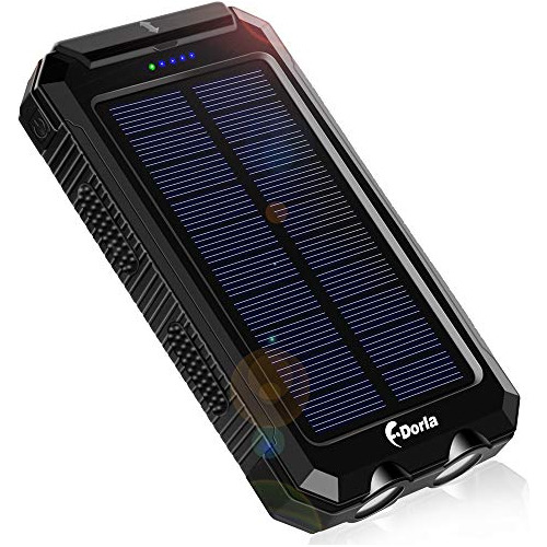 Cargador Solar Portátil 10000mah F Dorla Salida De Dos...