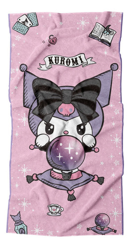 Toalla Premium Para Baño 75x147cm Kuromi Crystal Providencia Color Rosa