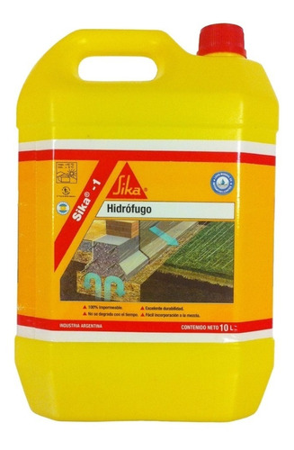 Sika 1  Hidrofugo Aditivo Tipo Ceresita Bidón 10 Litros