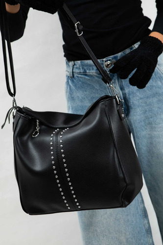 Cartera La Chapelle Con Tachas En Flotter Correas Extraibles Azul Claro Lisa Níquel Azul Claro