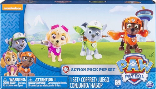Paw Patrol - Action Pack Cachorros Figura Set, Rocky
