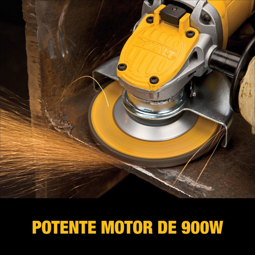 Esmeriladora Angular 4½'' 900w Dewalt Dwe4120-b3 Color Amarillo Frecuencia 50 Hz/60 Hz
