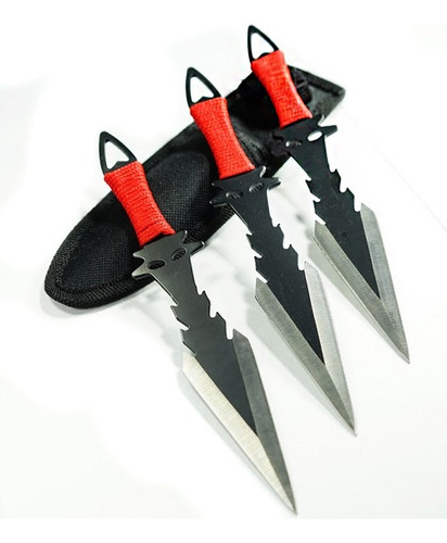 Cuchillo Combo Kunai 3 Cuchillos Lanzar Gforce Ab69
