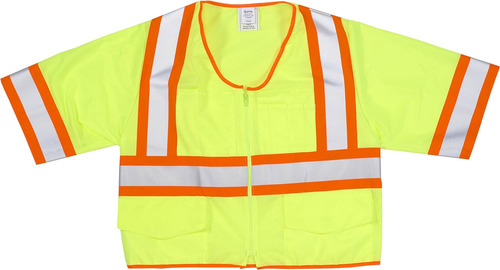 Mutual Industries High Visibility Ansi Class 3 Solid Vest Wi