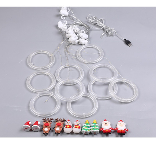 Luces Decoración De Navidad Led Luces Santa Claus Usb 3m