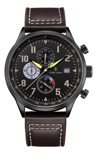 Relógio Phillip London Masculino Ref: Pl80269612m Pr N Black