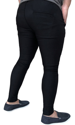 Imagem 4 de 5 de Calça Alfaiataria Preta Bengaline Skinny Social Premium