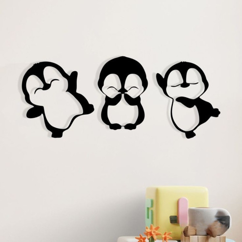 Set De 3 Pingüinos, Cuadro Decorativo.