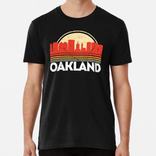 Remera Camisa Clásica Vintage Retro Oakland City Skyline Vin