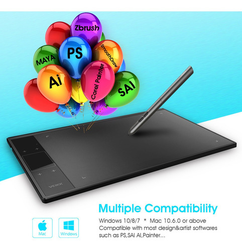 Pack Tableta Grafica Veikk A30 Tableta De Dibujo + Envio