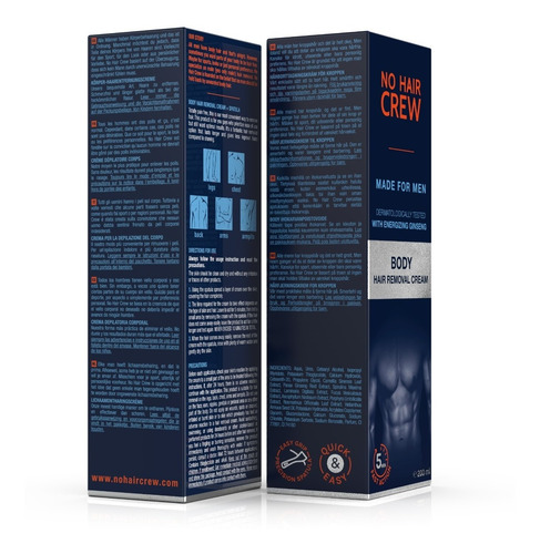 No Hair Crew Body Crema Depilatoria Corporal Para Hombre