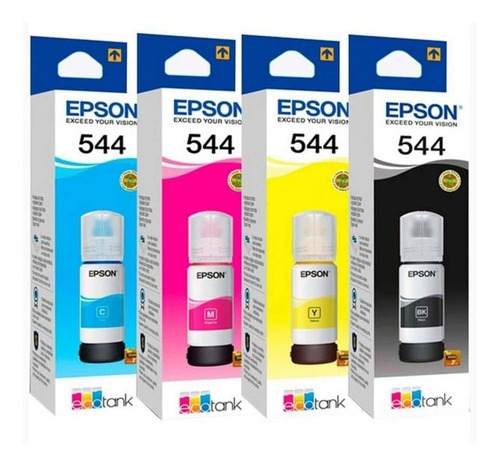 Kit Botellas De Tinta Epson T544 4 Colores Kcmy