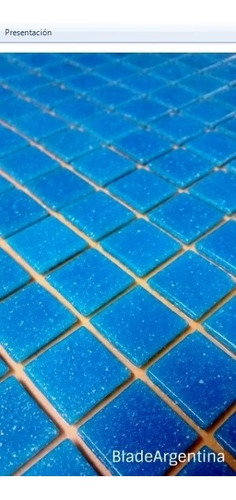 Imagen 3 de 6 de Venecitas Biseladas Celeste Oscuro 2x2. Aptas Pileta O Baño.