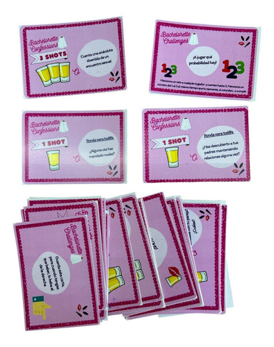 Juego De Mesa Despedida Mujer Cartas Original Pareja