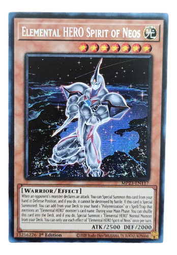 Carta Yugioh Elemental Hero Spirit Neos Secret Rare Original