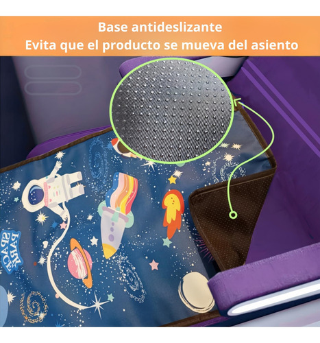 Cama Viaje Para Bebé En Avión. Colchón Adaptador De Butaca. Azul Espacio