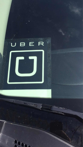 Cartel Uber Led Logo Azul Inverter.