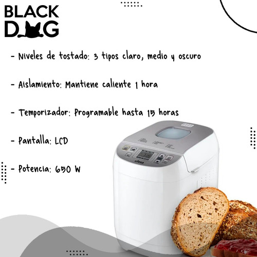 Panificadora Bm6000 Ufesa 650 W Pantalla Lcd Accesorios