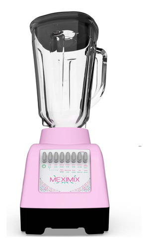 Licuadora Meximix 750 W 10 Vel Vaso Vidrio 2 Litros Rosa Rosa
