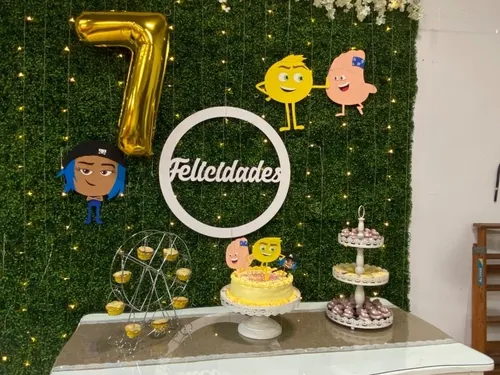 Emoji Cartel Cumpleaños Emoticones Goma Eva Personajes Emoji