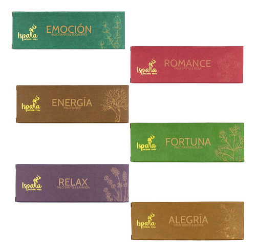 Incenso Ispalla Tabletes Aromas - Palo Santo Peruano Fragrância Alegria