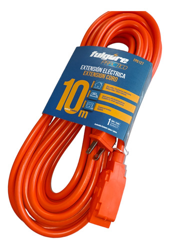 Extension Electrica X 10 Mts Trabajo Pesado Fp0127 Fulgore