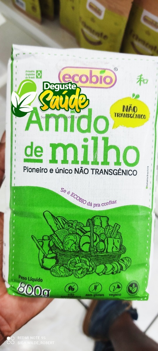 Amido De Milho Não Transgênico 1 Amido De Milho Não Transgênico Ecobio Orgânico 800 Gramas | Mercado Livre