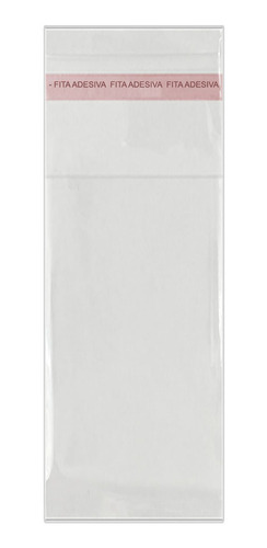 Imagem 1 de 4 de Saco Adesivado Transparente 7x17 Pacote Com 100 Unidades