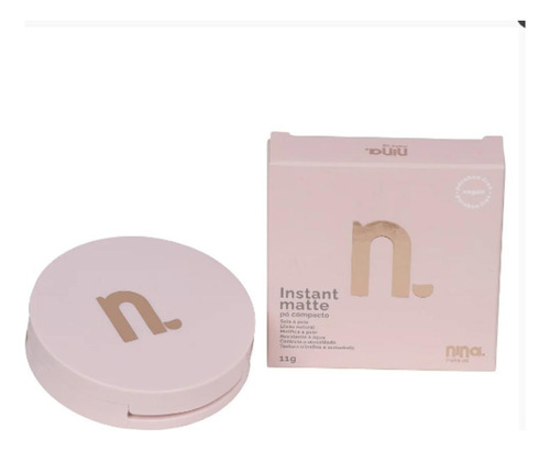 Kit Nina Makeup Base Líquida Basic+pó Compacto Instant Cor 1
